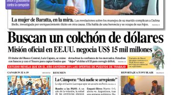 Portada del Diario PERFIL del domingo 26 de agosto de 2018.