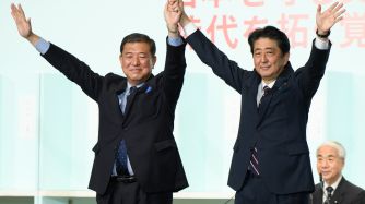 Japan's Ruling Party Leadership Vote As Abe Set to Extend Six-Year Run in Power