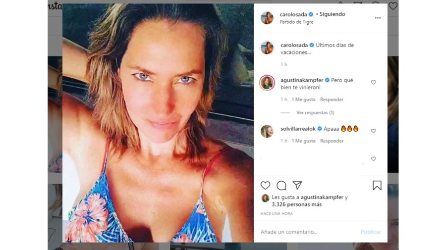 Carolina Losada se despidió de sus vacaciones en bikini Exitoina