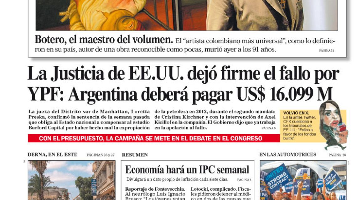 La Tapa Del Diario Perfil Del S Bado De Septiembre De Perfil