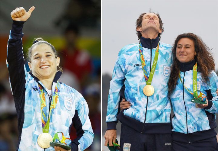Luces y sombras. El brillo de las medallas de Paula Pareto, Los Leones y la dupla Santiago Lange-Cecilia Carranza Saroli contrasta con los gestos de decepción de Las Leonas y los jugadores de la selección de fútbol.