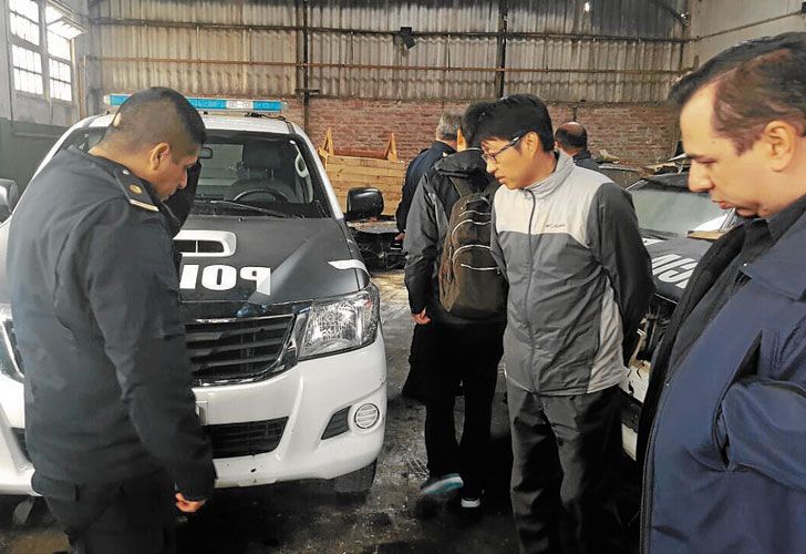 Inspeccion. Los representantes de la compañía revisaron los equipos y la infraestructura que tiene la Bonaerense.