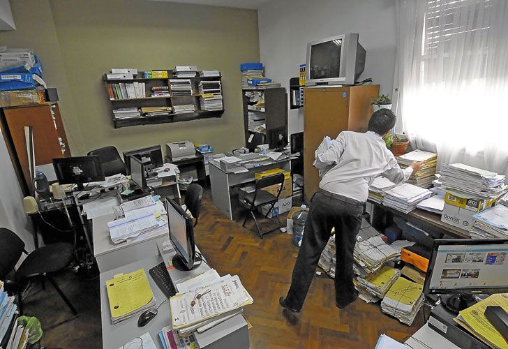 Juzgado federal nº 1. Uno de los despachos considerado “vip” porque tiene luz natural.