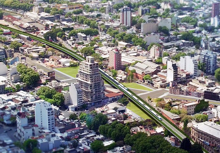 Palermo. La estación será el primer punto del nuevo tren elevado.