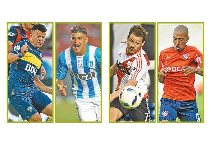 Hermanos bou. Walter, delantero de Boca, y Gustavo, goleador de Racing. frente a frente. River apuesta por Mora, el Rojo le pone fichas a Vera.