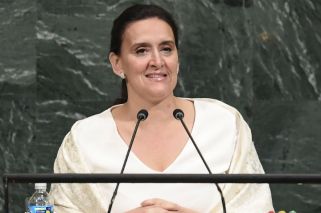 Michetti ante la ONU, con un toque personal