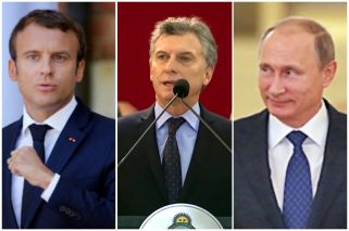 Equipamiento militar, un eje de las visitas de Macri a Putin y Macron