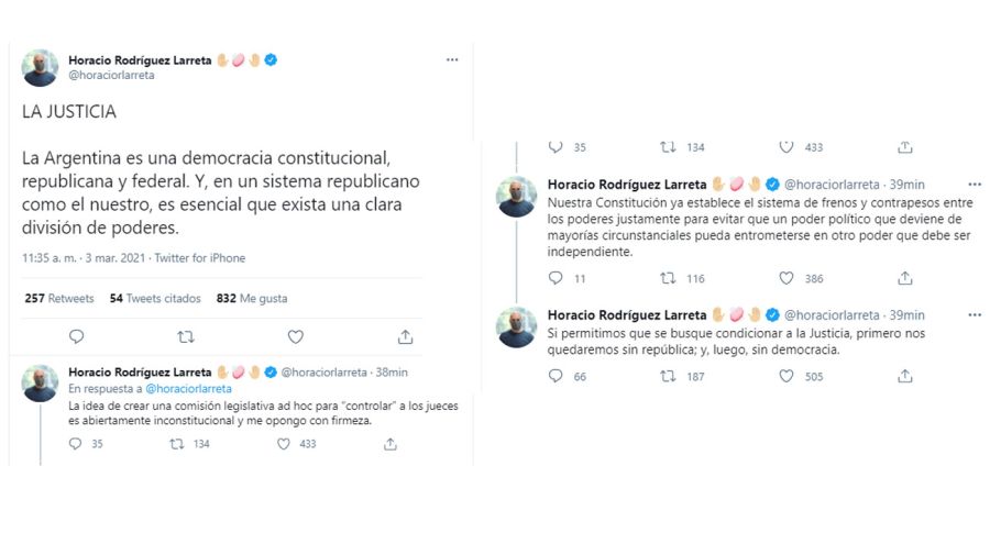 Horacio Rodríguez Larreta en Twitter