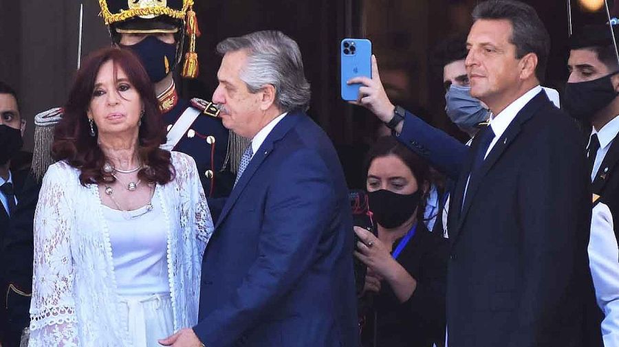 Cristina Kirchner, Alberto Fernández y Sergio Massa.