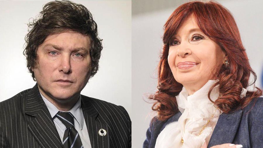 Javier Milei y Cristina Fernández de Kirchner
