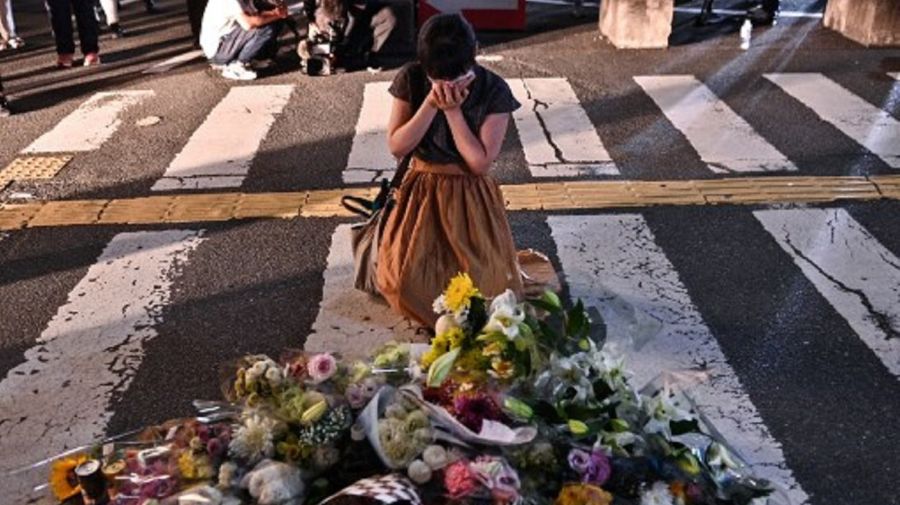 Muestras de dolor por el asesinato de Shinzo Abe. Crédito: AFP