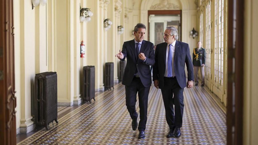 Sergio Massa con Alberto Fernández.