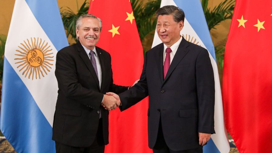 Alberto Fernández y Xi Jinping.