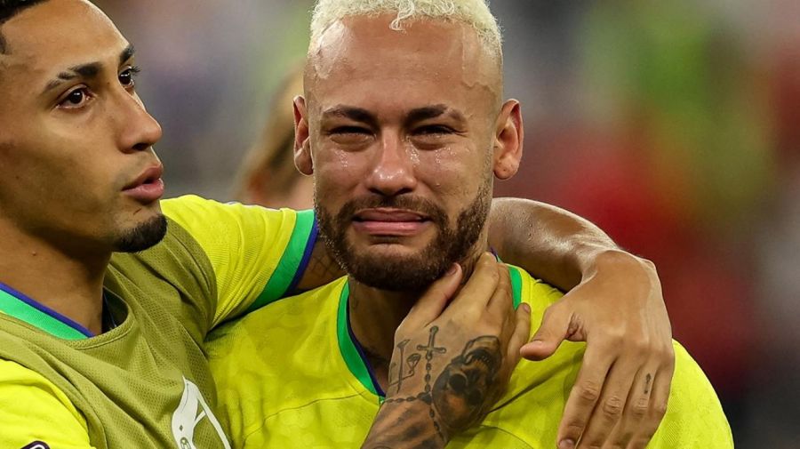 Las lágrimas de Neymar son las de todo Brasil en Qatar 2022.