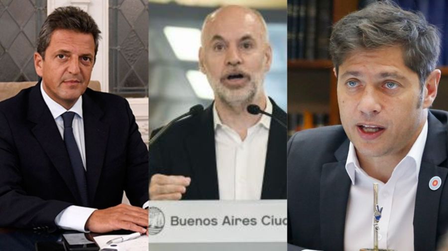 Se conocieron encuestas favorecedoras para Sergio Massa, Horacio Rodríguez Larreta y Axel Kicillof