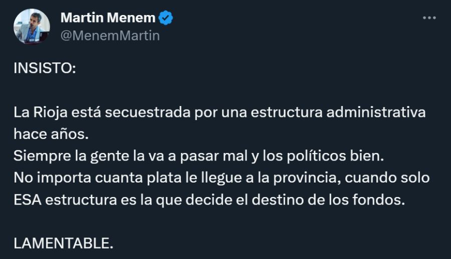 Cruce entre Jorge Yoma y Martín Menem