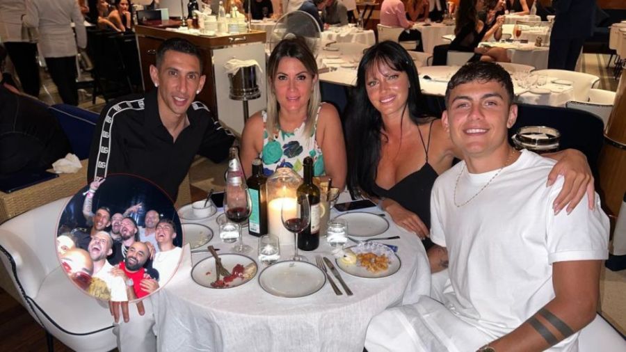 Ángel Di María, Jorgelina Cardoso, Oriana Sabatini y Paulo Dybala