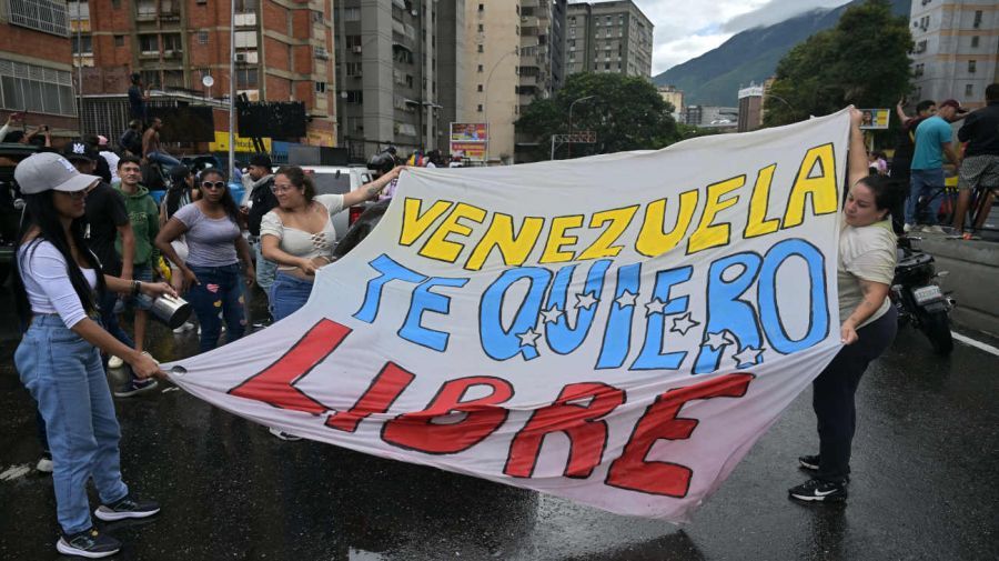 Protestas en Venezuela tras el polémico resultado del escrutinio.