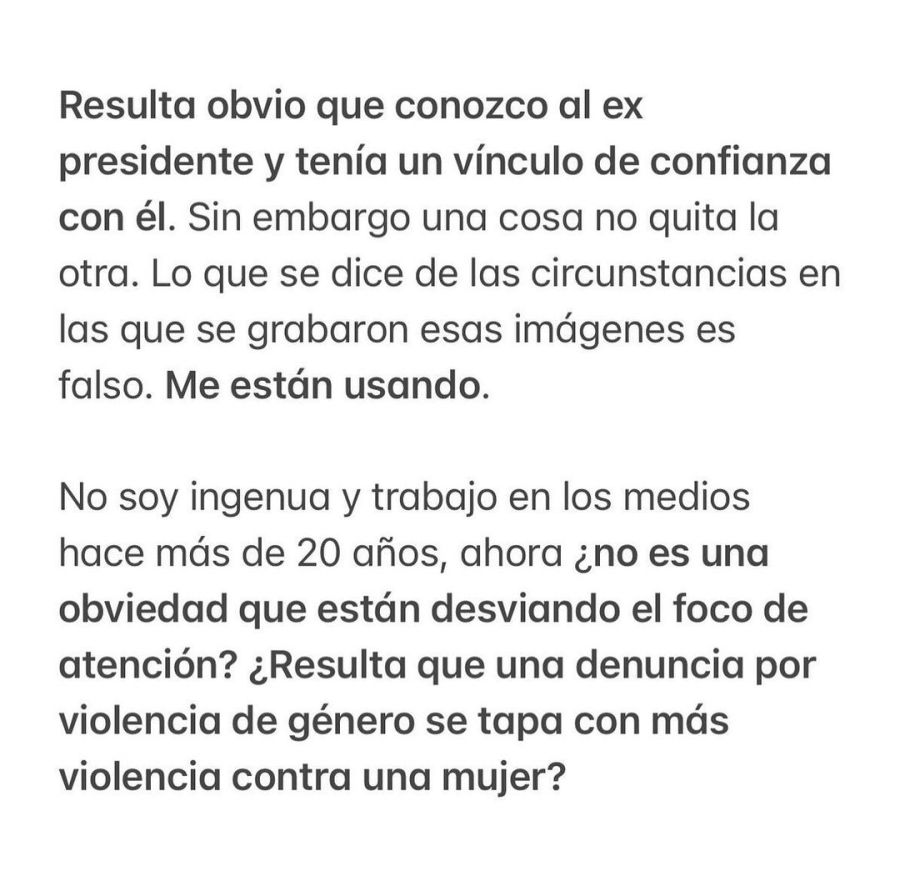 El comunicado de Tamara Pettinato. 