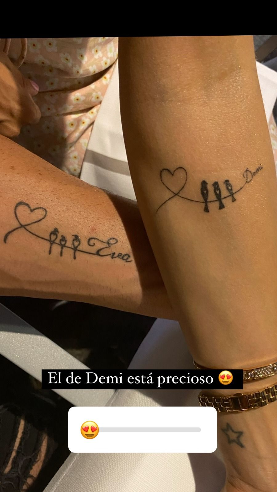 El tatuaje de Evangelina Anderson y Martín Demichelis.