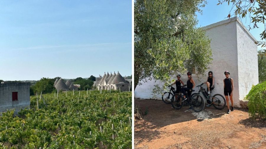 Juliana Awada y sus amigas en Italia. 