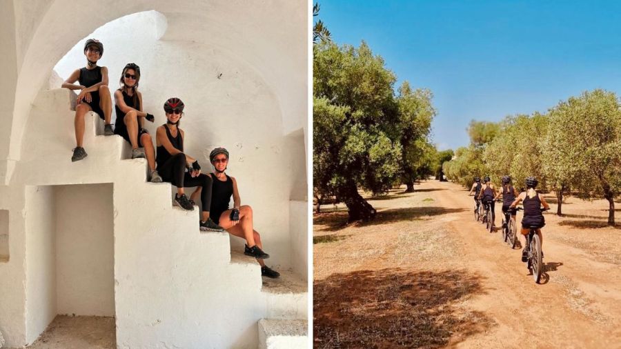 Juliana Awada y sus amigas en Italia. 