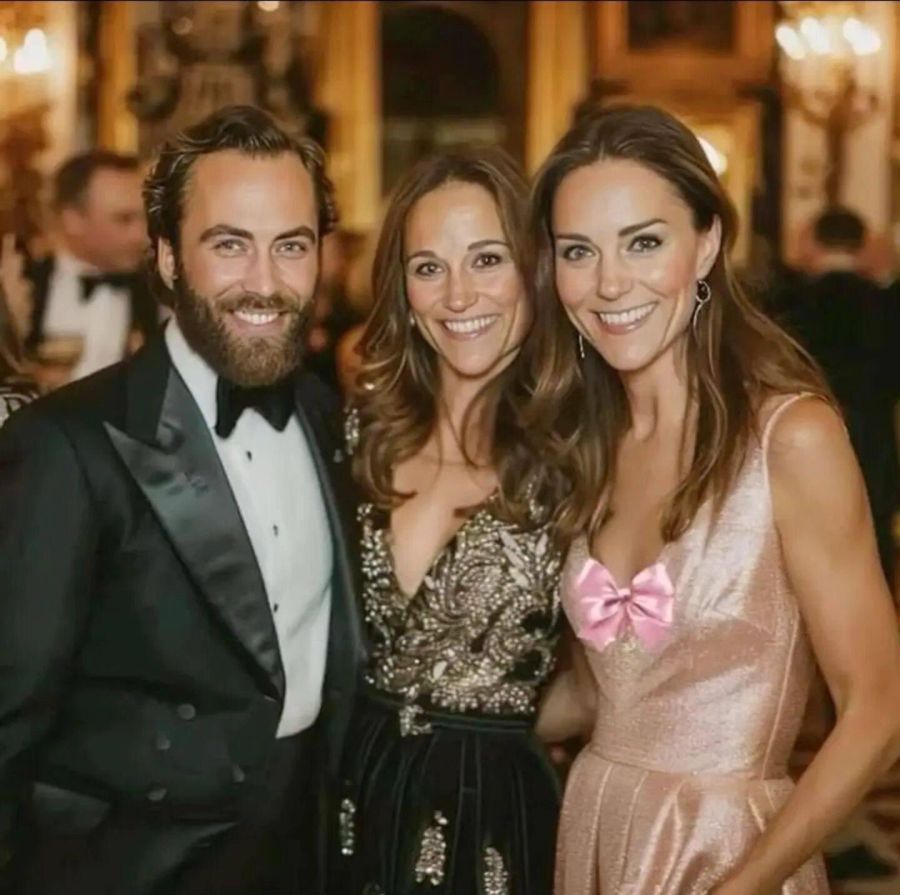 James Middleton, Pippa Middleton y Kate Middleton.