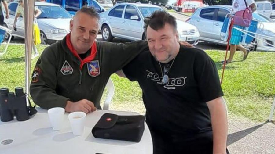 Rodolfo Marsch junto a su amigo Ricardo Iorio