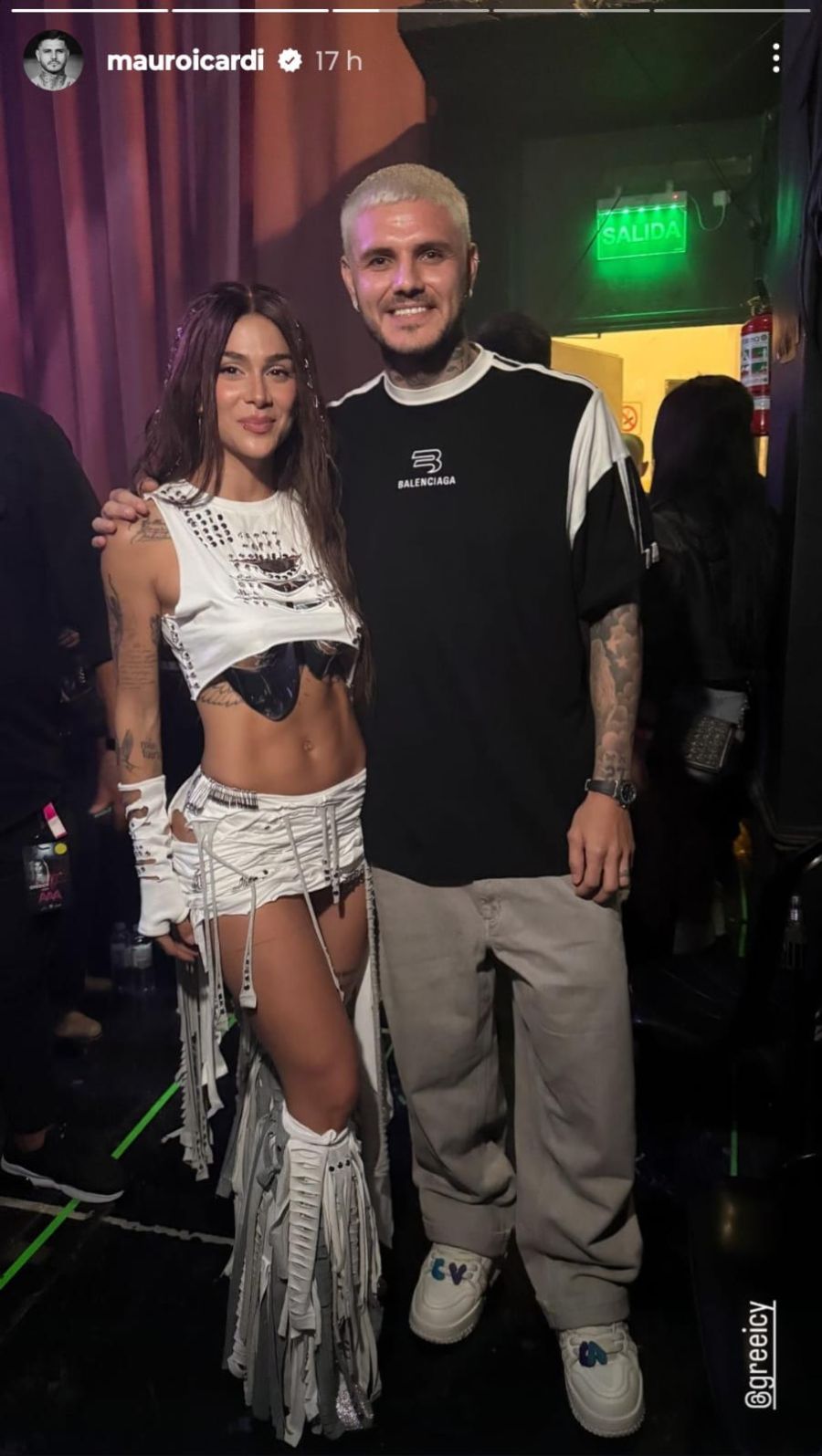 Greeicy y Mauro Icardi. 