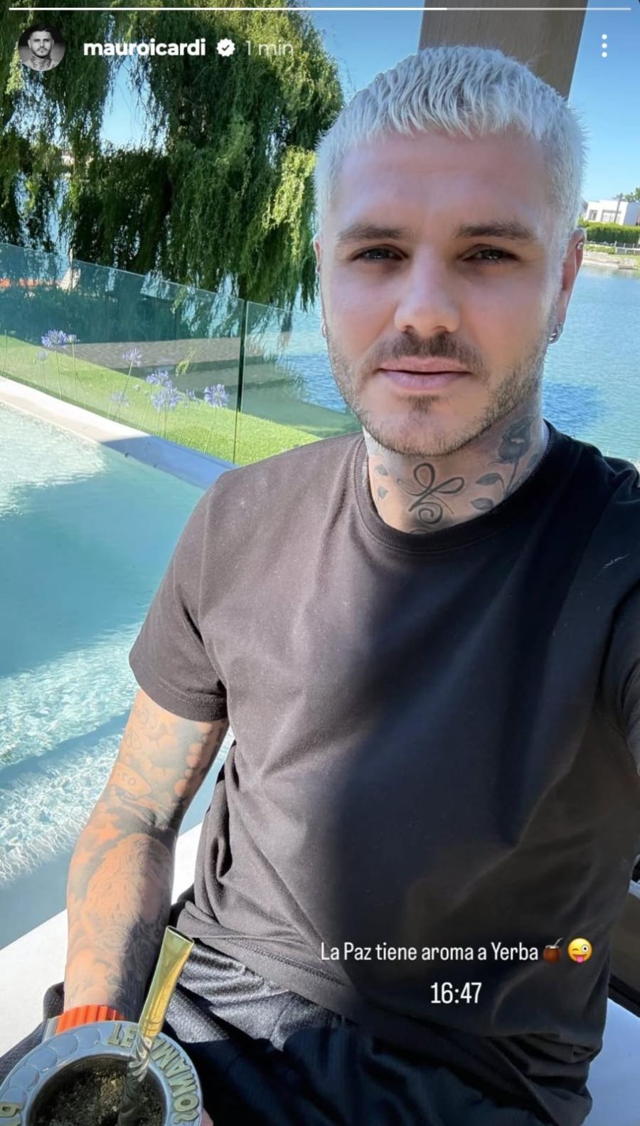 El posteo de Mauro Icardi en Instagram. 