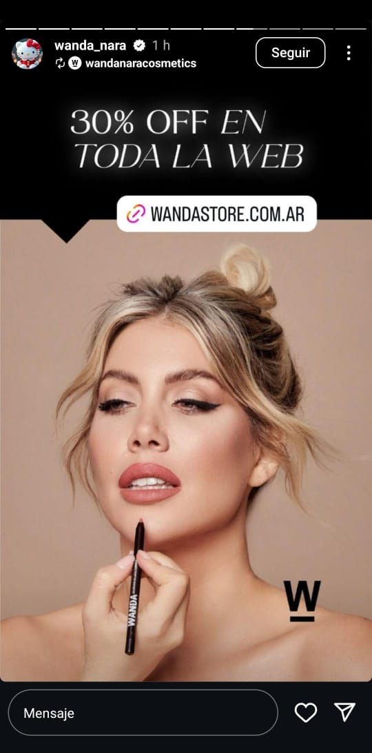 Wanda Nara vía Instagram