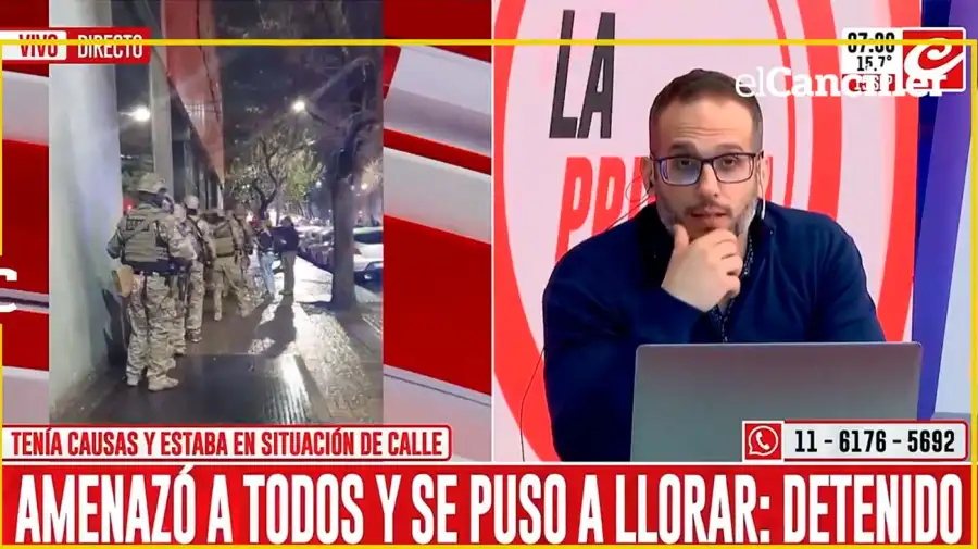 El periodista Gastón Samá narró lo vivido en Crónica TV