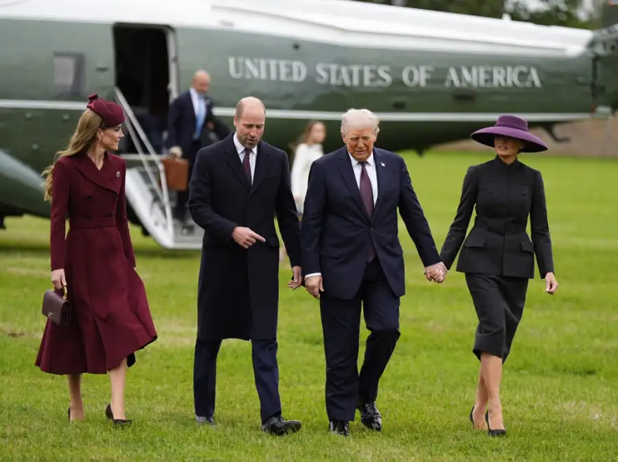 Donald y Melania Trump junto al príncipe William y la princesa Kate