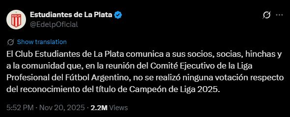 comunicado de Estudiantes