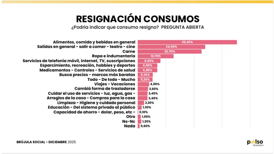 Encuesta: qué rubros de consumo se recortan