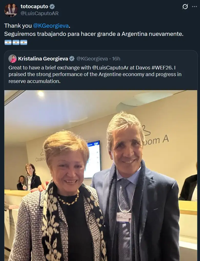 Toto Caputo y Kristalina Georgieva