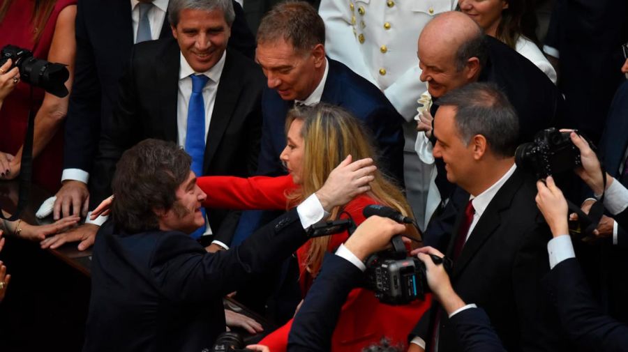 El presidente Javier Milei y su hermana, Karina Milei