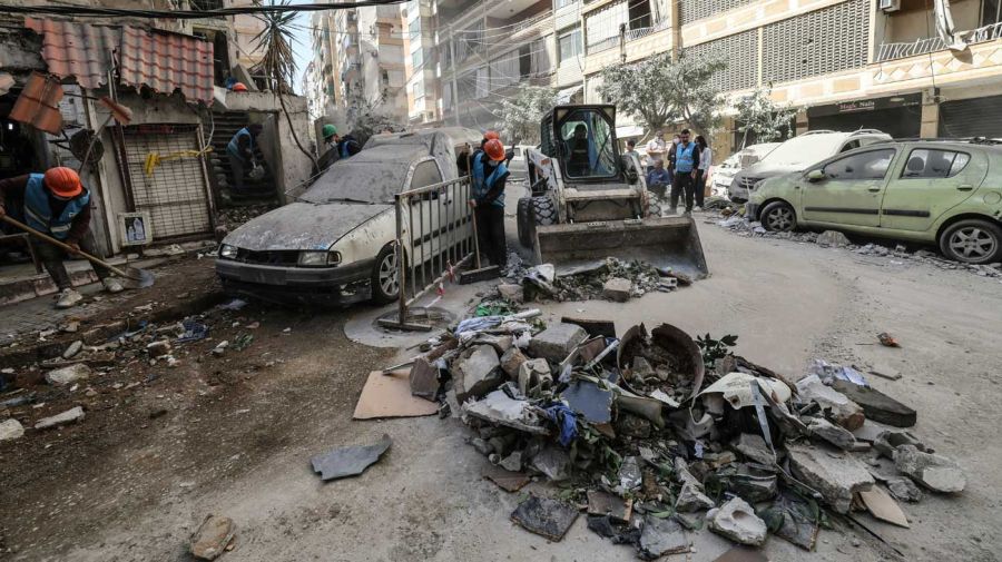 Escombros en Beirut tras ataque de mililes israelíes