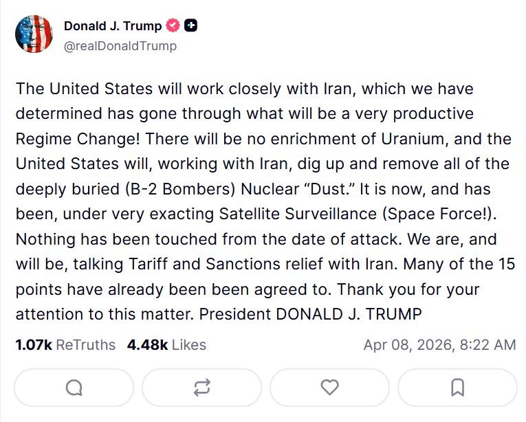 Mensaje de Donald Trump