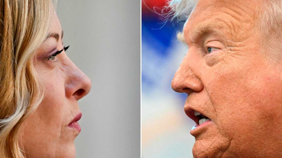 La primera ministra de Italia, Giorgia Meloni, y Donald Trump. 