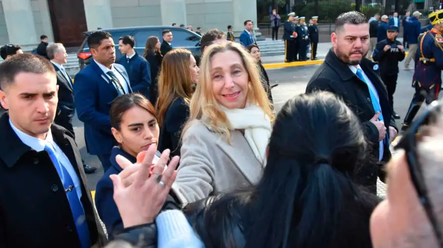 Karina Milei llegando al Tedeum