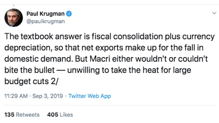 Krugman Tweet 1