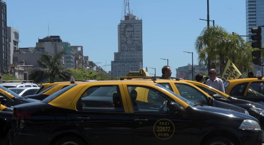 Taxis en la Ciudad de Buenos Aires.