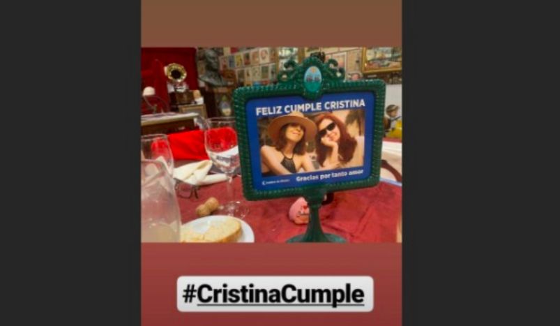Souvenir del cumpleaños de Cristina