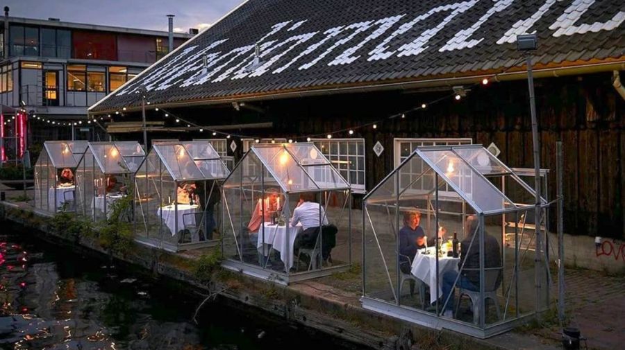 Invernaderos de cuarentena: restaurante de Holanda