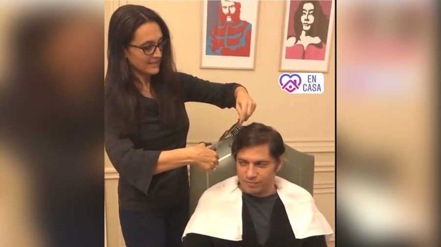 Soledad Quereilhac le cortó el pelo a Axel Kicillof durante la cuarentena-20200604