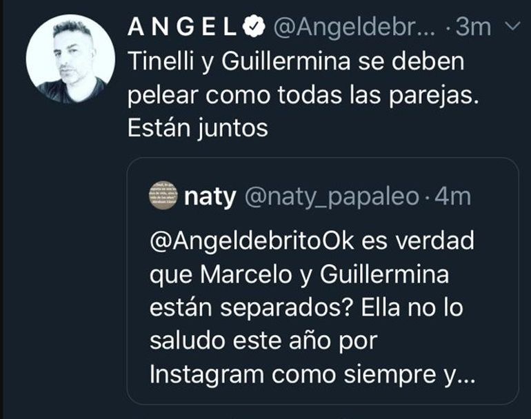 Angel de Brito sobre Marcelo Tinelli y Guillermina Valdés 