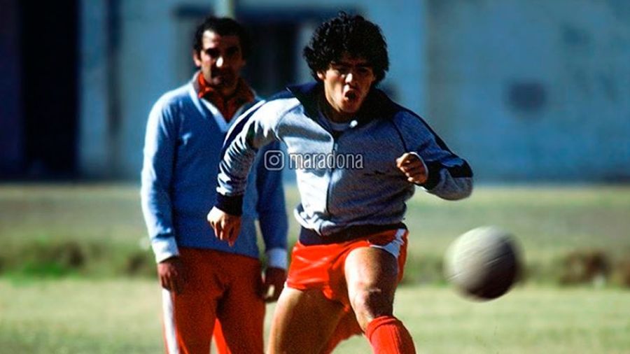 Zurdo López y Diego Maradona