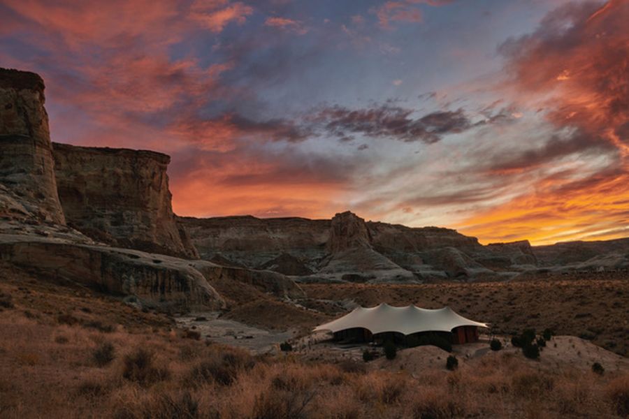 Acampar con lujo en Utah, Estados Unidos.