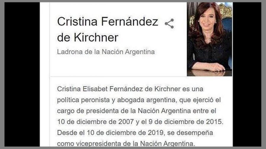 cristina thief of the nation